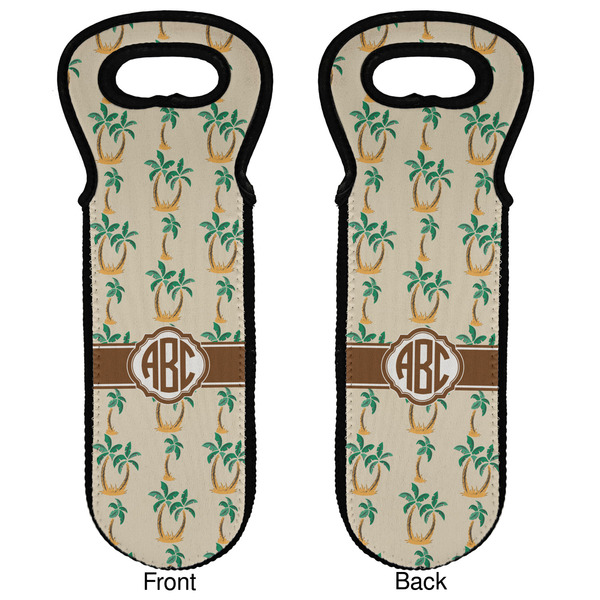 Palm Trees Wine Tote Front & Back