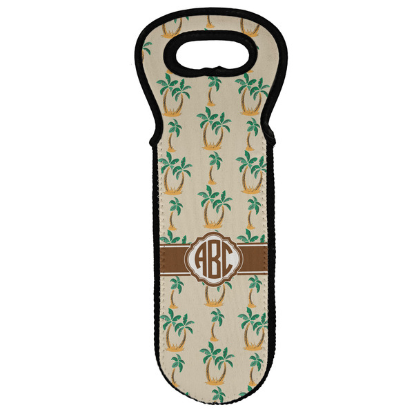 Custom Palm Trees Wine Tote Bag (Personalized)