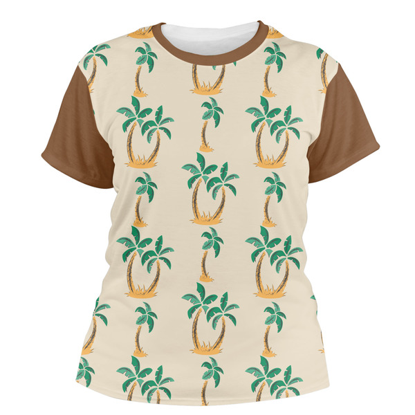 Custom Palm Trees Women's Crew T-Shirt - Medium