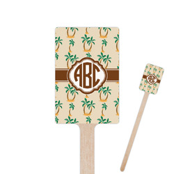 Palm Trees 6.25" Rectangle Wooden Stir Sticks - Single Sided (Personalized)