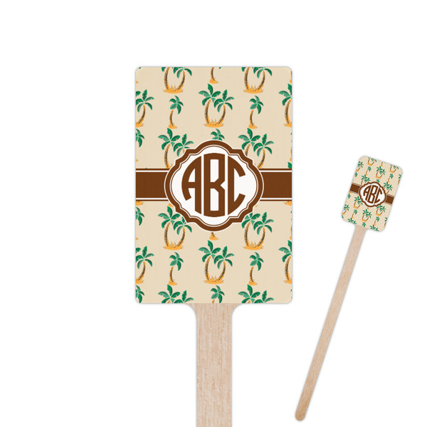 Custom Palm Trees 6.25" Rectangle Wooden Stir Sticks - Double Sided (Personalized)