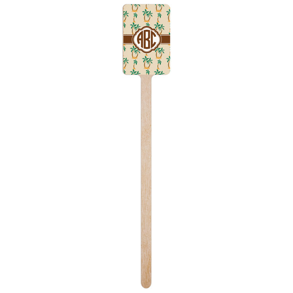 Palm Trees Wooden 6.25" Stir Stick - Rectangular - Single Stick