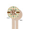 Palm Trees Wooden 6" Stir Stick - Round - Single Sided - Front & Back
