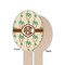 Palm Trees Wooden Food Pick - Oval - Single Sided - Front & Back