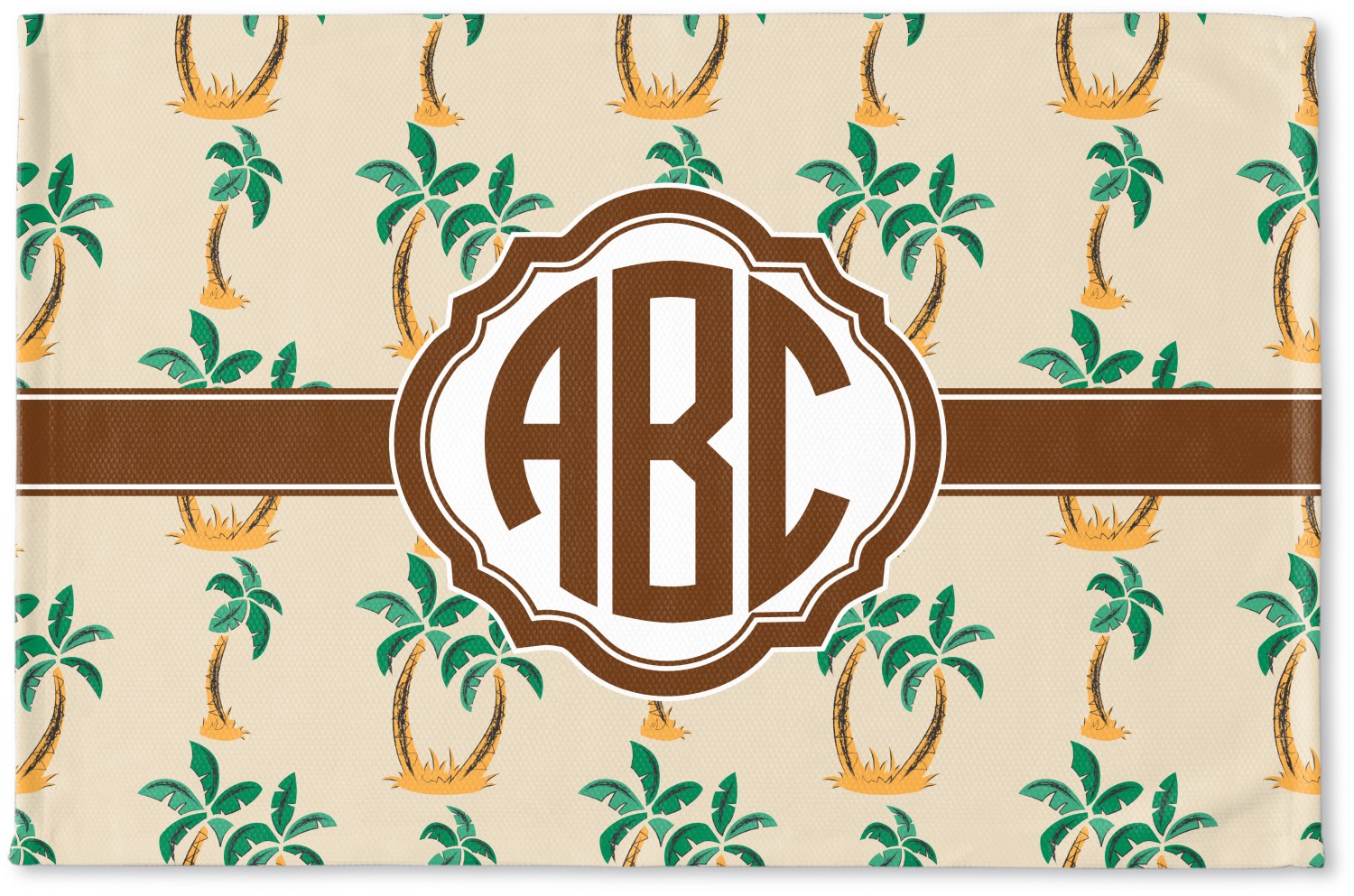 Custom Palm Trees Woven Mat (Personalized) YouCustomizeIt