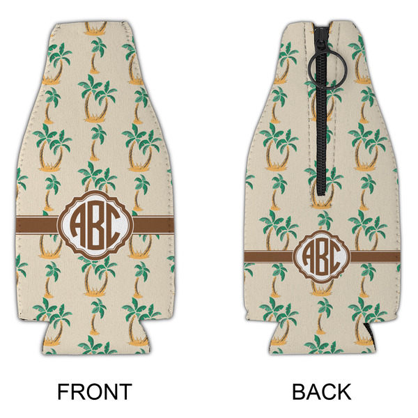 Palm Trees Zipper Bottle Cooler - APPROVAL