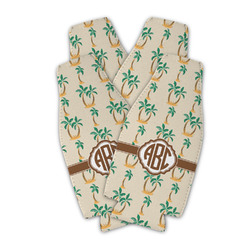 Palm Trees Zipper Bottle Cooler - Set of 4 (Personalized)