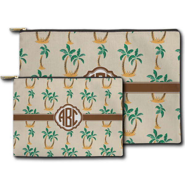 Palm Trees Zippered Pouches - Size Comparison
