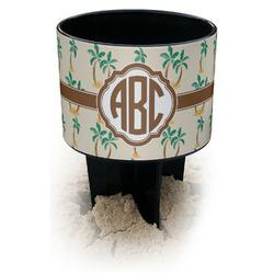 Palm Trees Black Beach Spiker Drink Holder (Personalized)