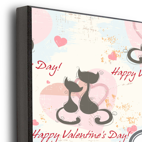 Cats in Love 11x14 Wood Print - Closeup