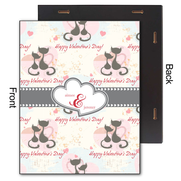 Cats in Love 11x14 Wood Print - Front & Back View