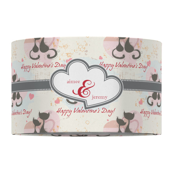 Cats in Love 12" Drum Lampshade - FRONT (Fabric)