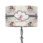 Cats in Love 12" Drum Lamp Shade - Fabric (Personalized)