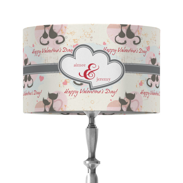 Custom Cats in Love 12" Drum Lamp Shade - Fabric (Personalized)