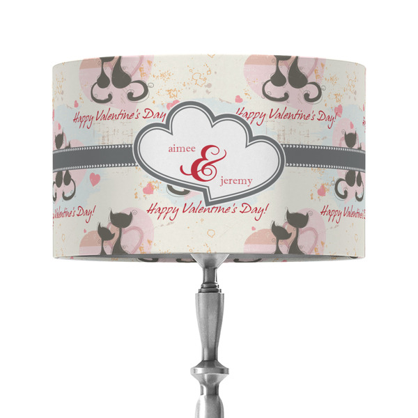 Cats in Love 12" Drum Lampshade - ON STAND (Fabric)