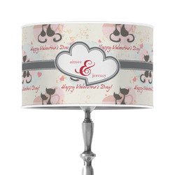 Cats in Love 12" Drum Lamp Shade - Poly-film (Personalized)