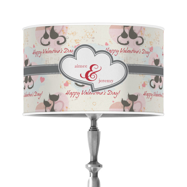 Custom Cats in Love 12" Drum Lamp Shade - Poly-film (Personalized)
