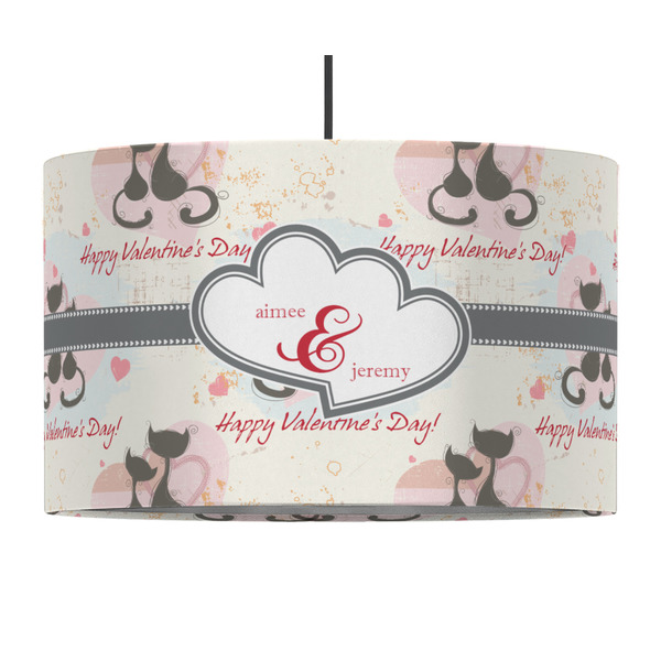 Cats in Love 12" Drum Lampshade - PENDANT (Fabric)