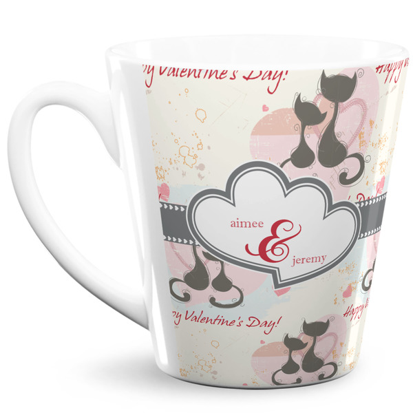 Custom Cats in Love 12 Oz Latte Mug (Personalized)