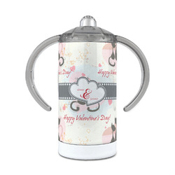 Cats in Love 12 oz Stainless Steel Sippy Cup (Personalized)