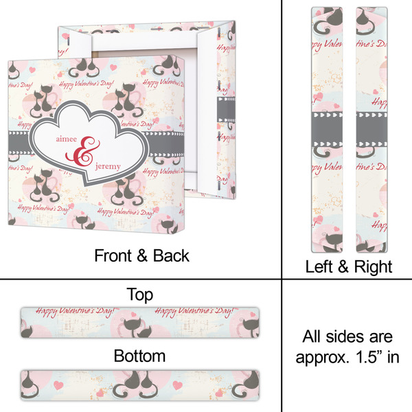 Cats in Love 12x12 - Canvas Print - Approval