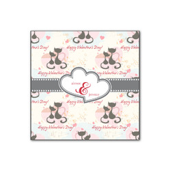 Cats in Love Wood Print - 12x12 (Personalized)