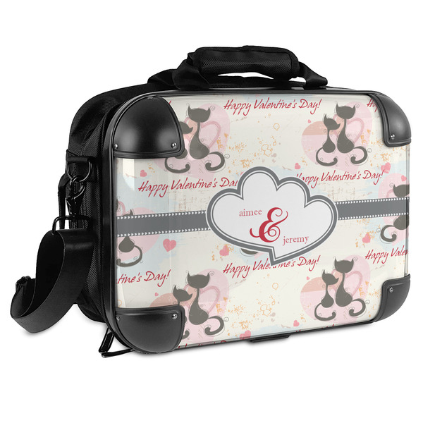 Custom Cats in Love Hard Shell Briefcase - 15" (Personalized)