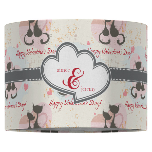 Cats in Love 16" Drum Lampshade - FRONT (Fabric)