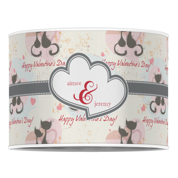Cats in Love 16" Drum Lampshade - FRONT (Poly Film)