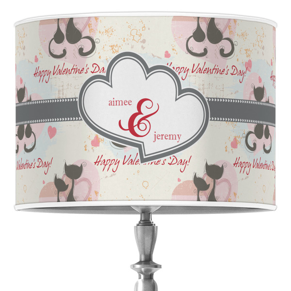 Custom Cats in Love 16" Drum Lamp Shade - Poly-film (Personalized)