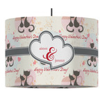 Cats in Love Drum Pendant Lamp (Personalized)