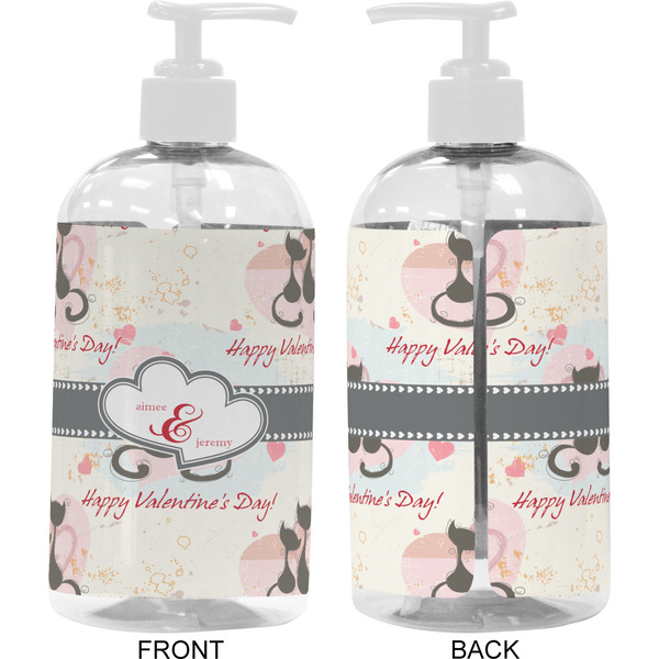 Cats in Love 16 oz Plastic Liquid Dispenser- Approval- White