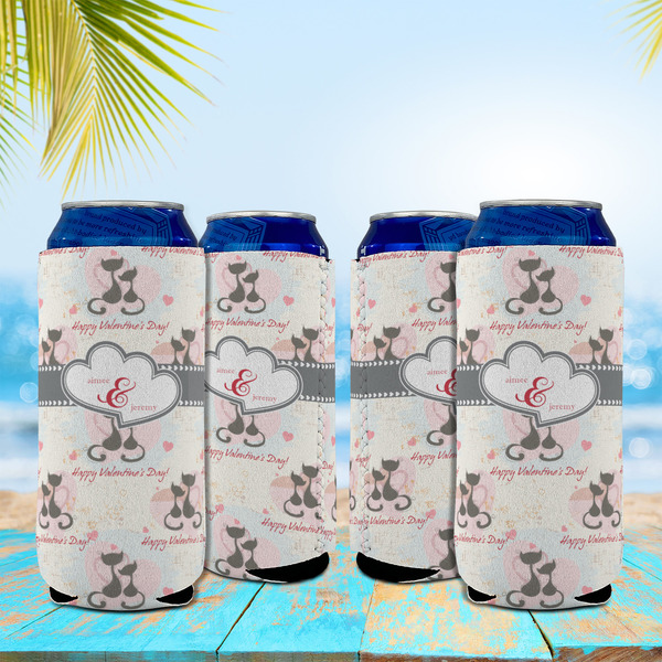Cats in Love 16oz Can Sleeve - Set of 4 - LIFESTYLE