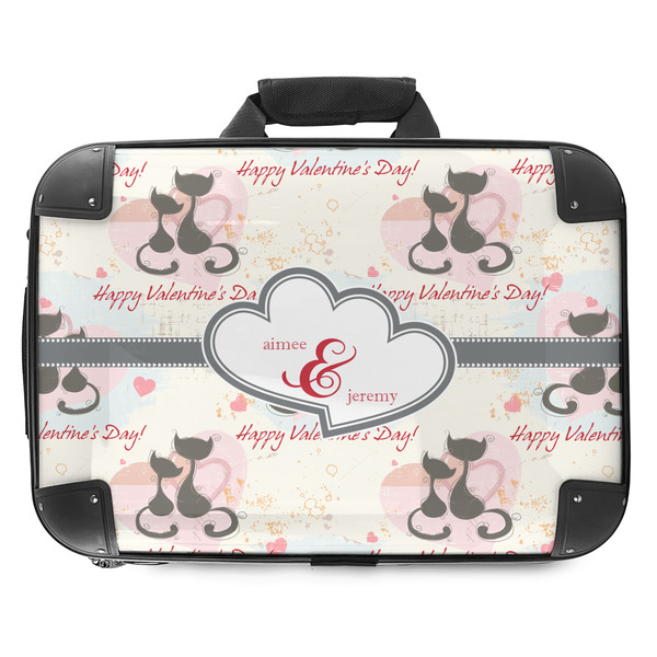 Custom Cats in Love Hard Shell Briefcase - 18" (Personalized)