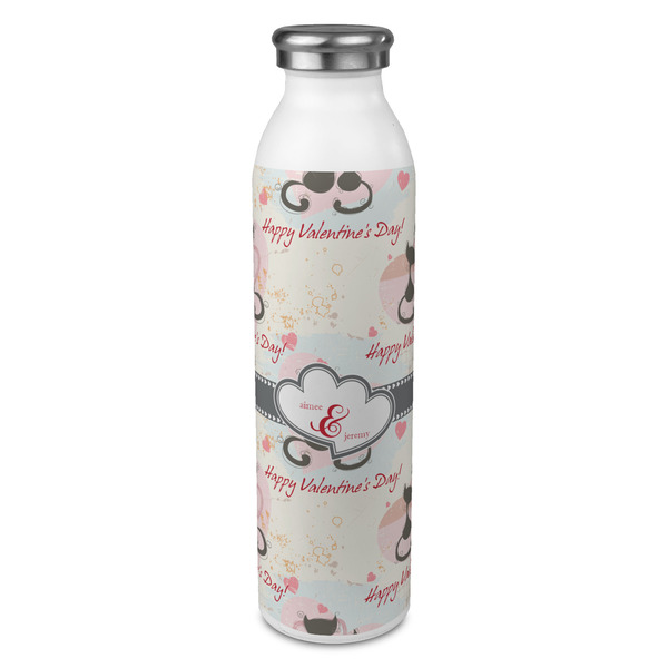 Custom Cats in Love 20oz Stainless Steel Water Bottle - Full Print (Personalized)