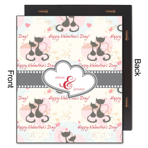 Cats in Love 20x24 Wood Print - Front & Back View