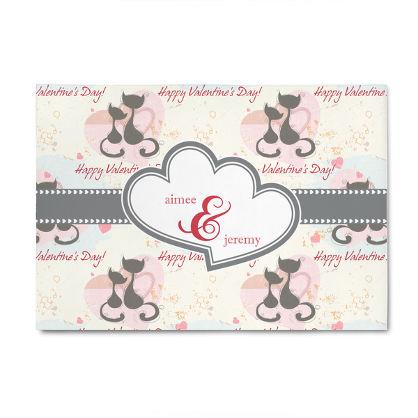 Custom Cats in Love 4' x 6' Indoor Area Rug (Personalized)