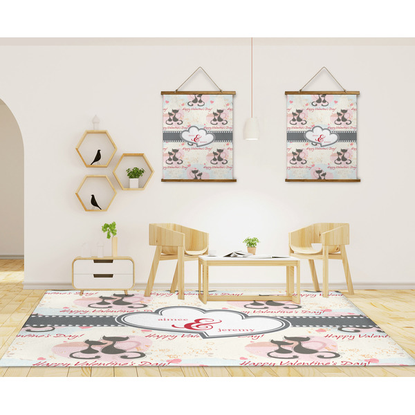 Cats in Love 8'x10' Indoor Area Rugs - IN CONTEXT