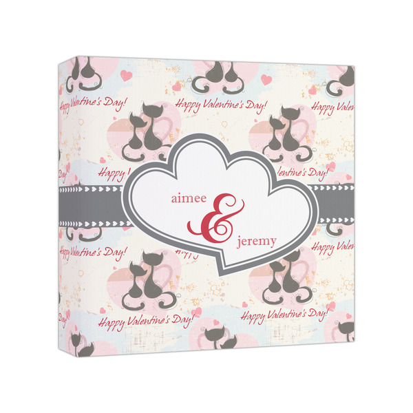 Custom Cats in Love Canvas Print - 8x8 (Personalized)