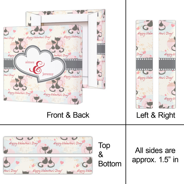 Cats in Love 8x8 - Canvas Print - Approval