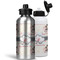 Cats in Love Aluminum Water Bottles - MAIN (white &silver)