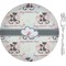Cats in Love Glass Appetizer / Dessert Plate 8" (Personalized)