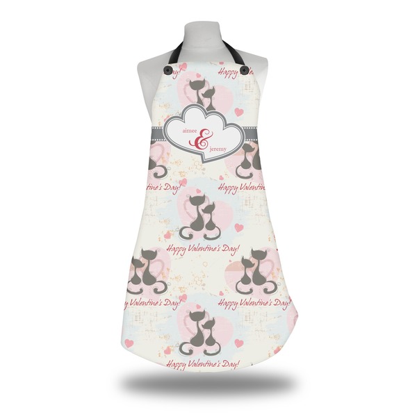Custom Cats in Love Apron w/ Couple's Names