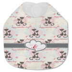 Cats in Love Jersey Knit Baby Bib w/ Couple's Names