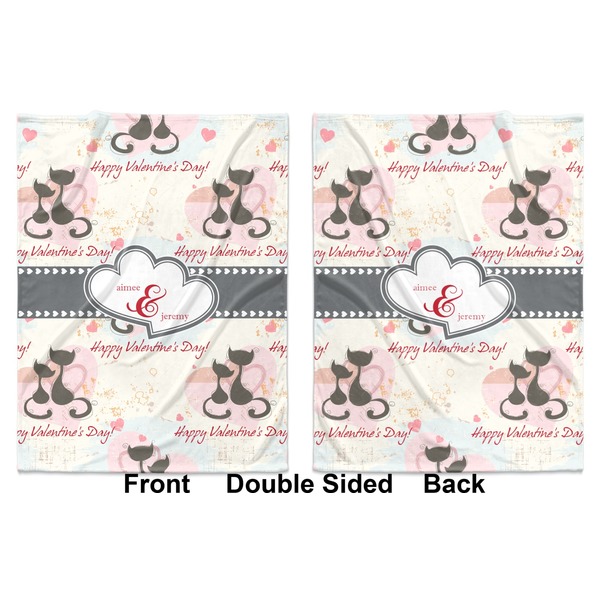 Cats in Love Baby Blanket (Double Sided - Printed Front and Back)
