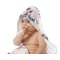 Cats in Love Baby Hooded Towel on Child