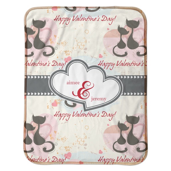 Cats in Love Baby Sherpa Blanket - Flat