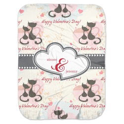 Cats in Love Baby Swaddling Blanket (Personalized)