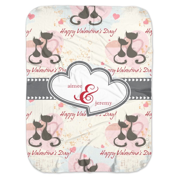 Custom Cats in Love Baby Swaddling Blanket (Personalized)