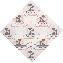 Cats in Love Dog Bandana Scarf w/ Couple's Names